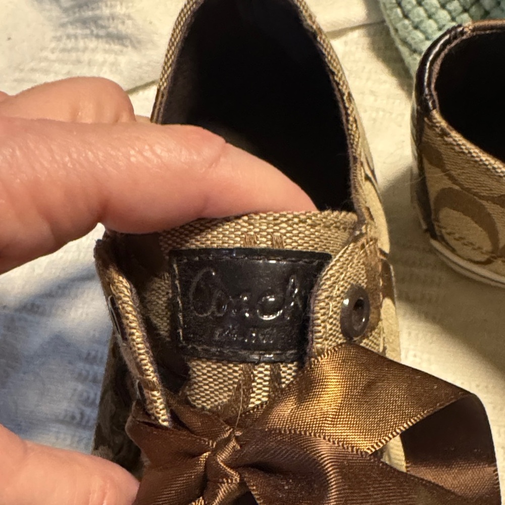 Coach Signature Jacquard Low Top Sneakers Ribbon Laces Brown Monogram Designer 8 - Picture 4 of 13